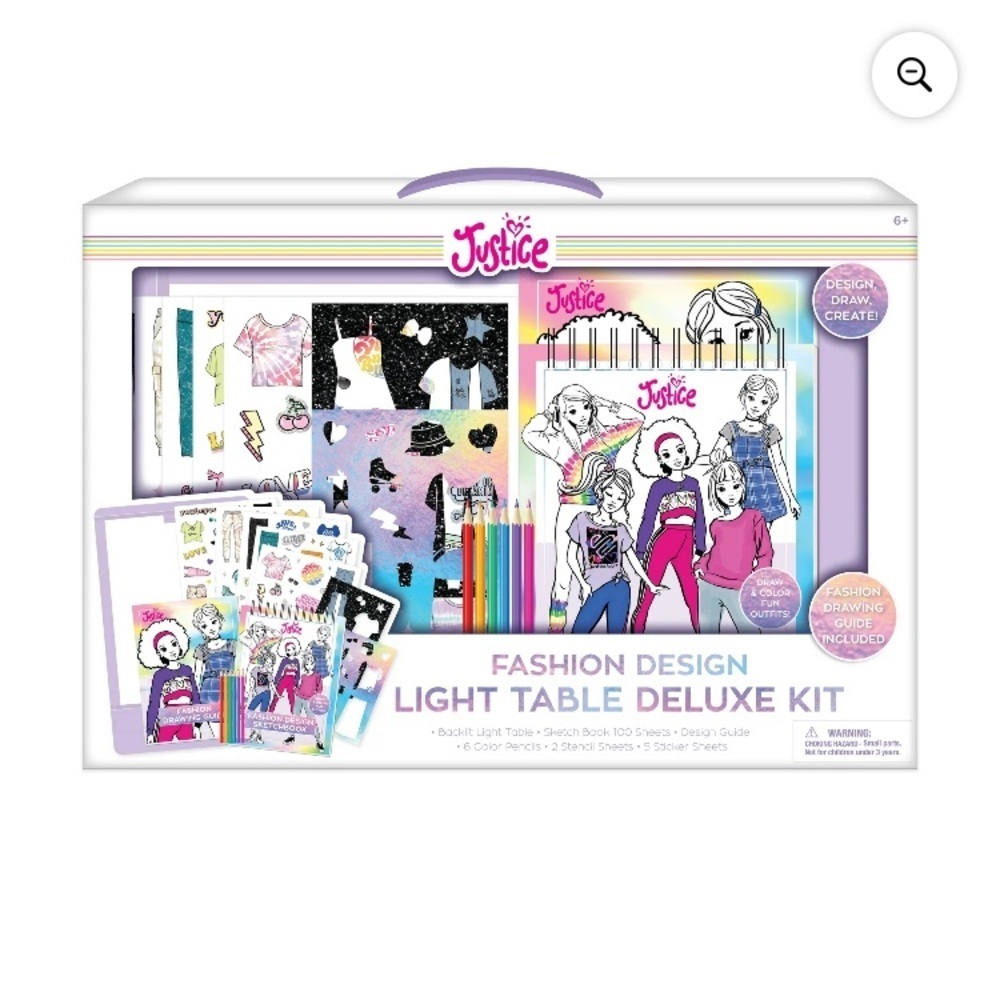 Justice Fashion Design Light Table Deluxe Kit